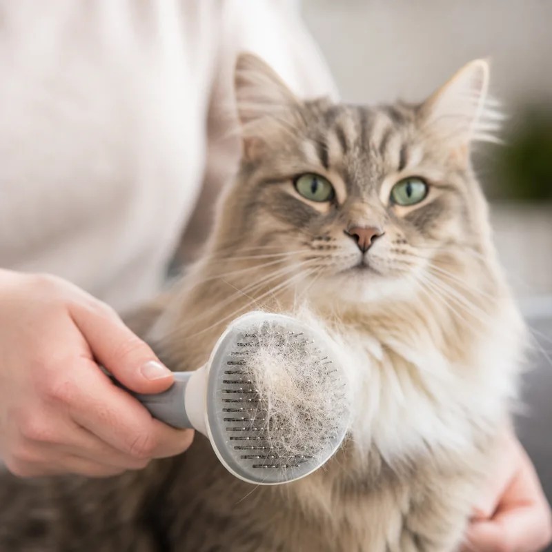brossage du chat